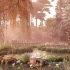 春日在迷蒙秀美的花园池塘小憩｜静心舒缓的流水声｜白噪音