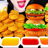 Jane ASMR McDonald's Burger, Chicken Nuggets, Fries EATING