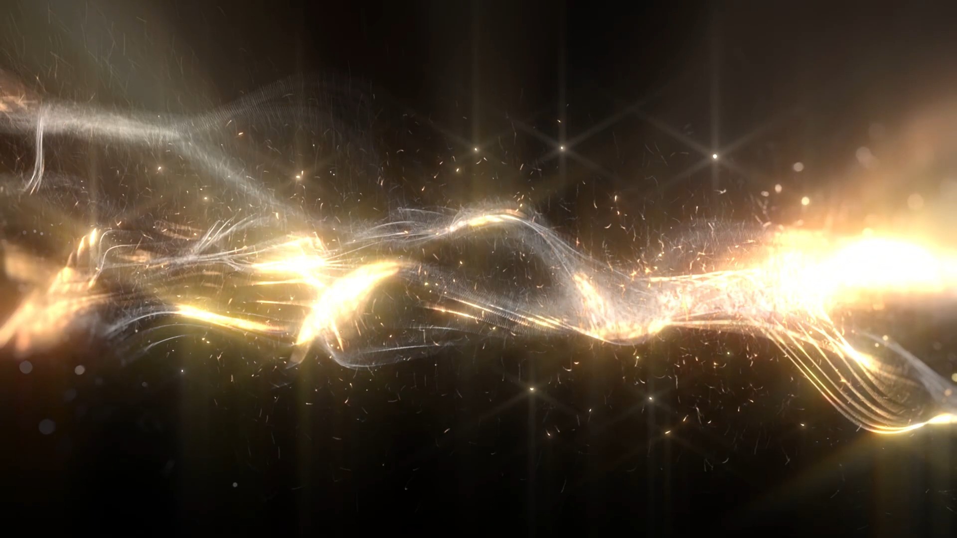 【舞台背景】7-流光金色系列动态循环视频背景❤️ 浪漫梦幻舞蹈晚会年会循环动画