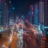 【4K素材】夜晚城市交通航拍