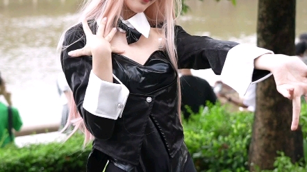 [Photographer's Only Love] - Kaimon Kitagawa cosplaying as a leather-clad rabbit girl with mesh socks and high heels, attracting drones to hover over her!