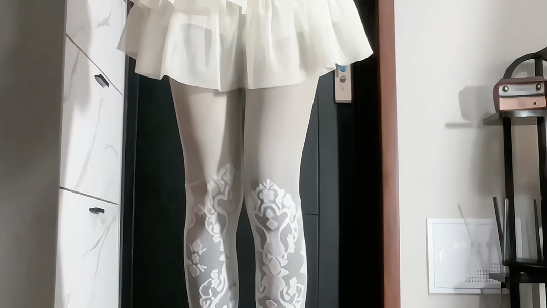 White dress Fine white high heels