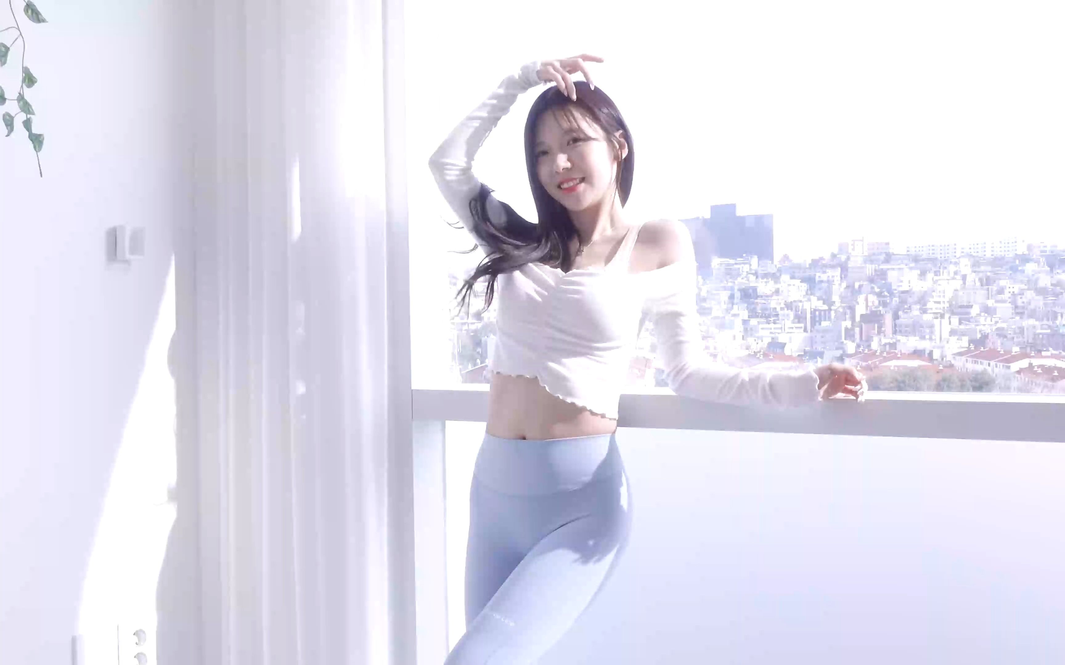 Miss sovely's vibrant yoga wear outfit