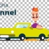 AE模板-无限循环奔跑奔驰卡通小汽车轿车卡通人物视频