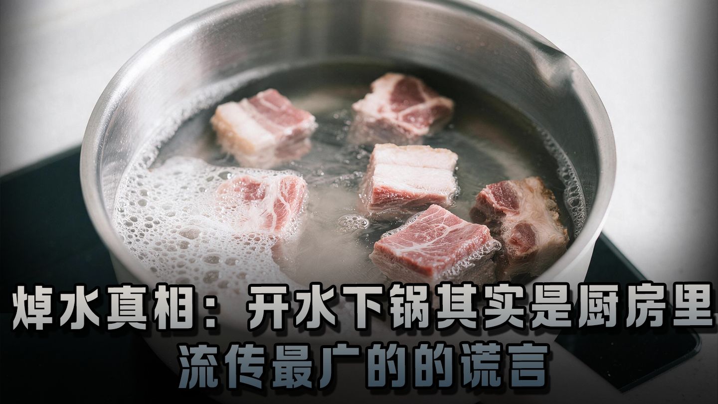 焯水真相：开水下锅其实是厨房里 流传最广的的谎言！