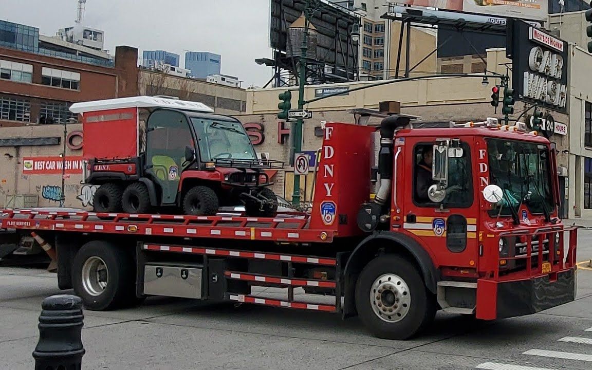 出警合集™纽约消防局拖车带着全地形车响应
