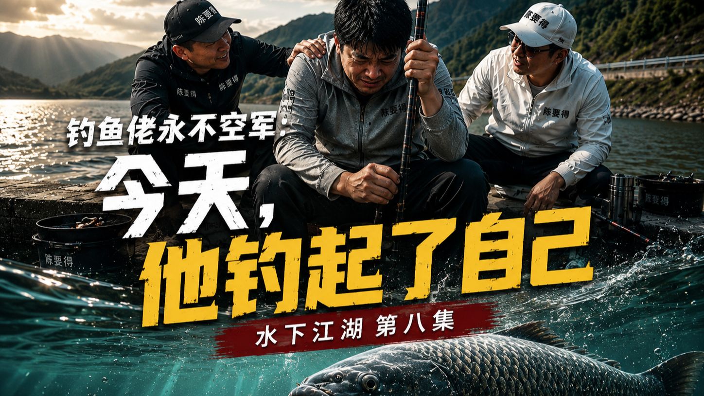 钓鱼佬永不空军：今天，他钓起了自己。【水下江湖8】【AI全民制作人】