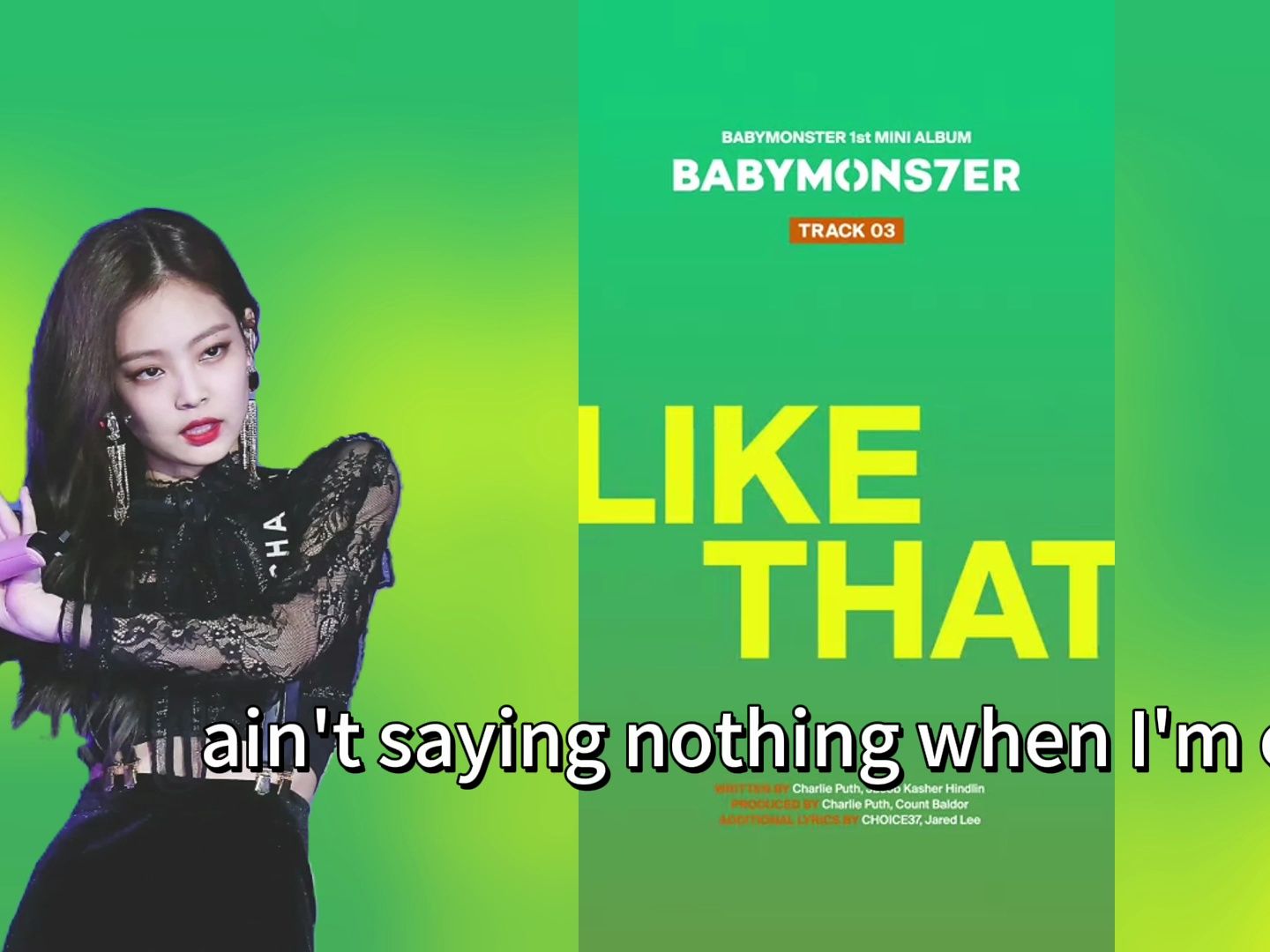 【Ai翻唱】Jennie翻唱BABYMONSTER新歌《Like That》（预告部分）