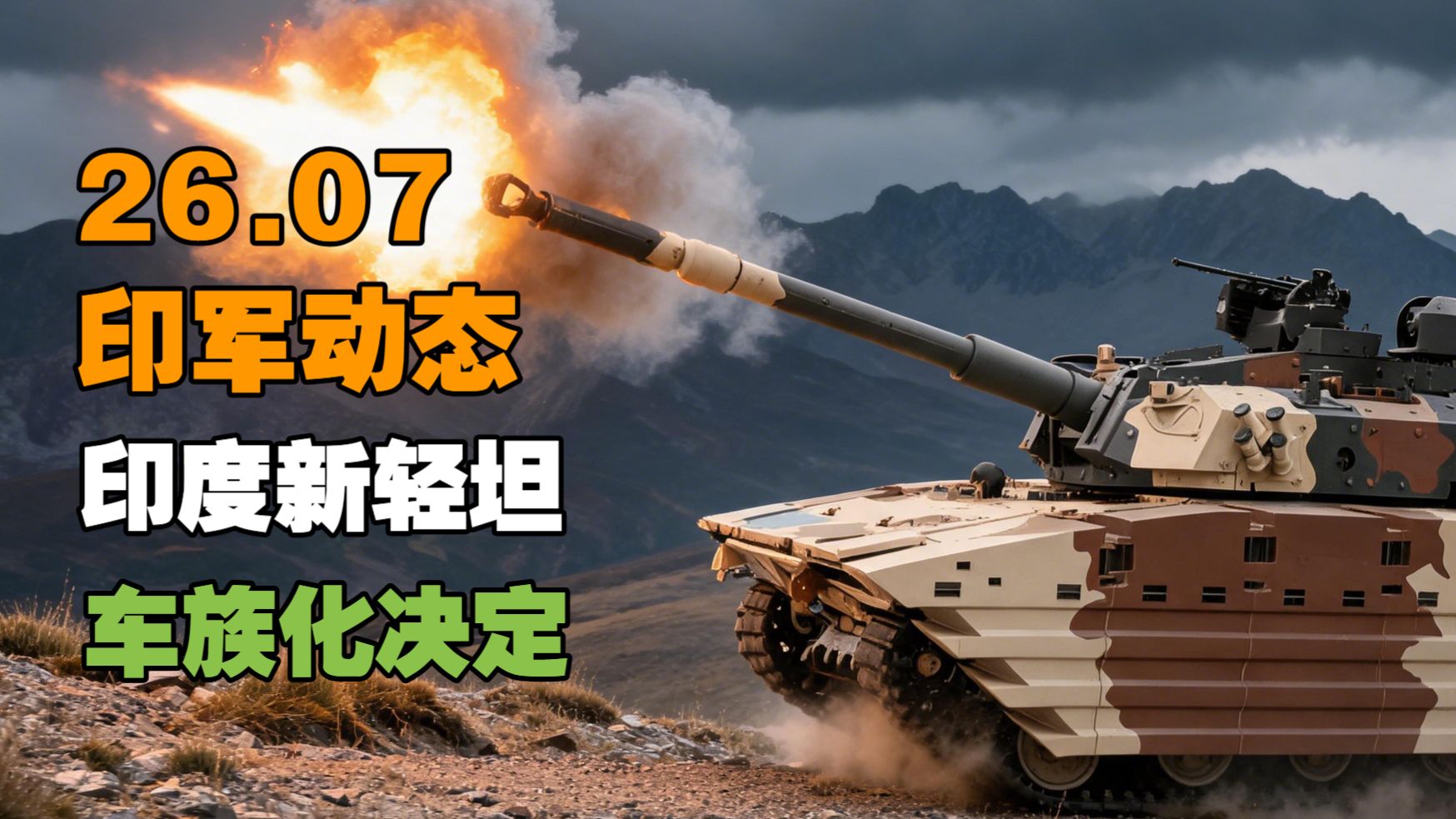 【平远说】韩国底盘+比利时炮塔+法国仪器=印度自研自产全新坦克——印军动态情报站（2026年7月）