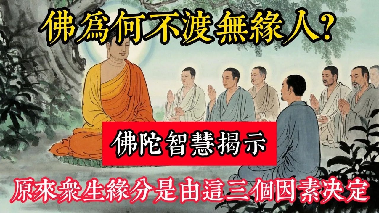 佛为何不渡无缘人？佛陀揭示：原来众生缘分是由这三个因素决定！