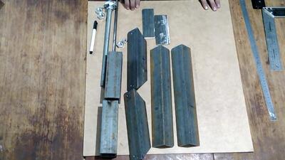 自制台钳结构方案(角铁加方钢)Самодел