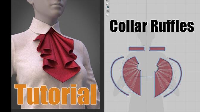 【案例教程】服装褶皱衣领领带结Marvelous Designer教程Clo3d