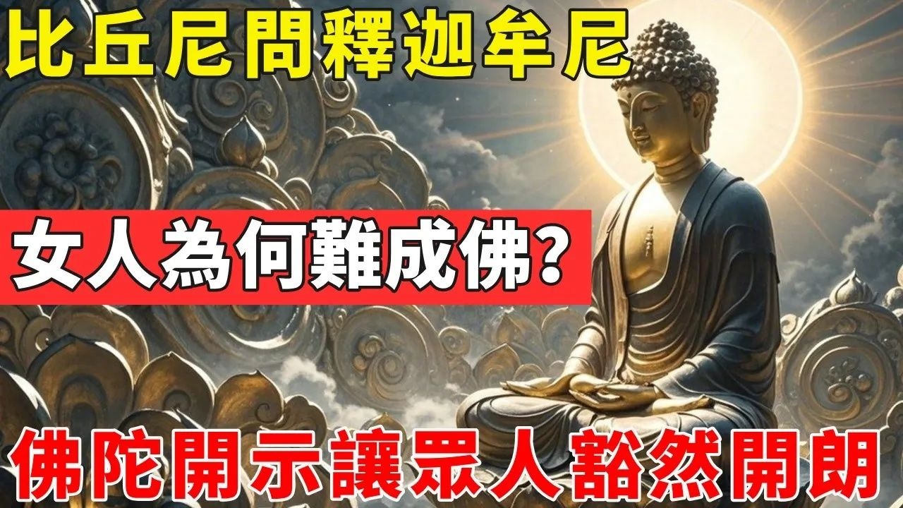 比丘尼問釋迦牟尼：女人為何難成佛？佛陀開示讓眾人豁然開朗。#佛光心境#佛陀#佛學#佛教#禪修#佛法智慧#佛教故事#佛教文化