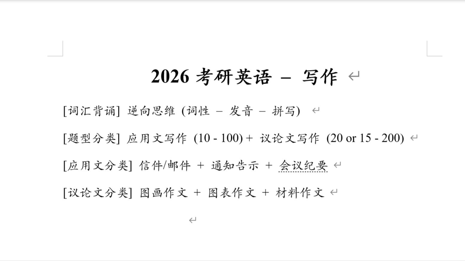 考研英语写作 - 信件邮件 - 写信目的