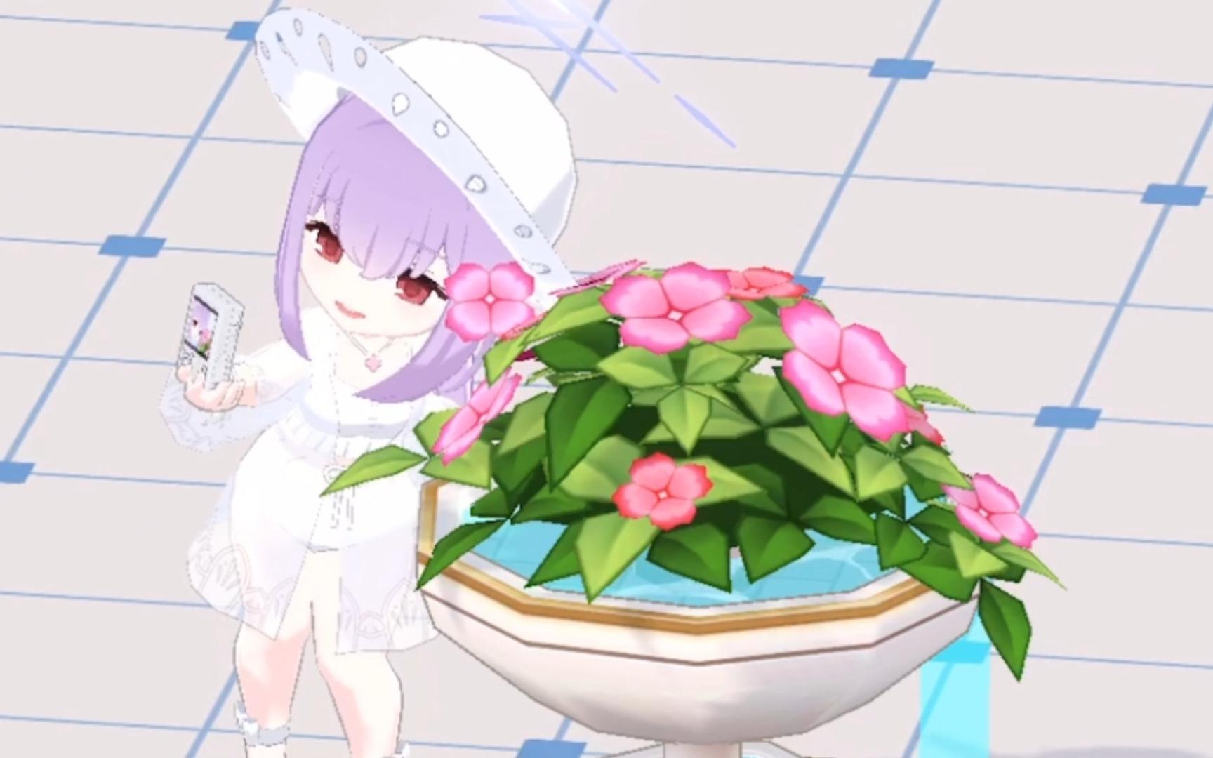 【蔚蓝档案】和花花拍照~泳装亚津子互动家具演示