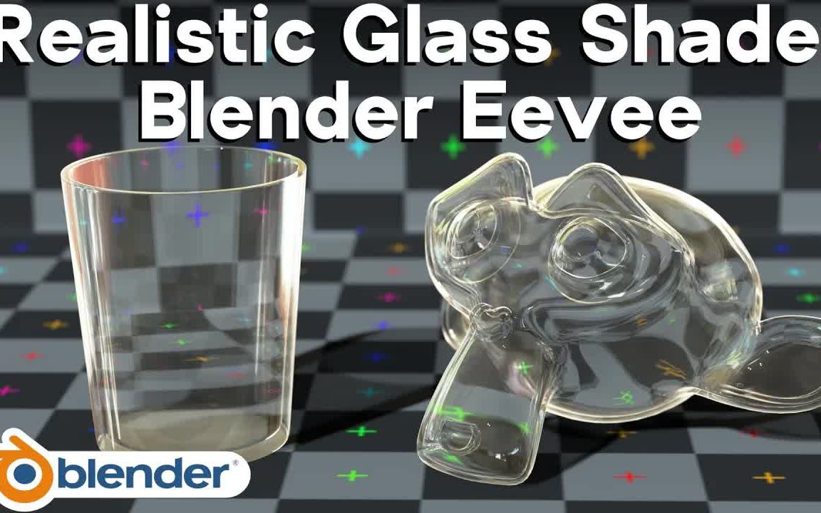 iBlender中文版插件 在eevee在做真实透明玻璃材质节点着色器 塑料 亚克力 Blender插件教程_哔哩哔哩_bilibili