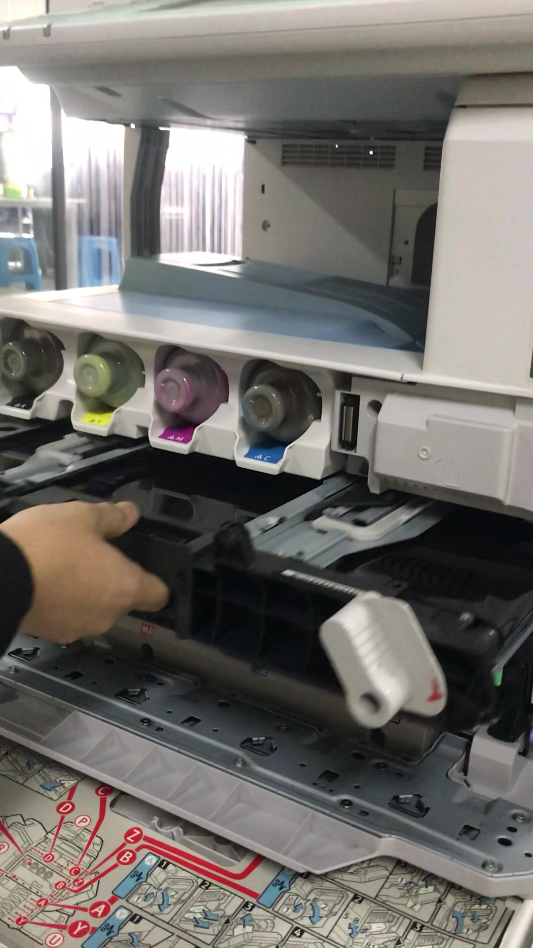 理光打印机MPC3501/C5501打印机转印组件拆装