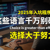 选择大于努力，2025年入坑程序员千万不能碰的IT编程语言，马士兵一个视频给你讲透