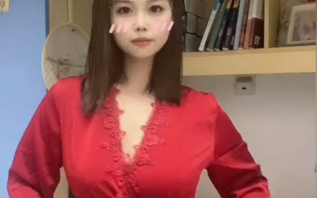 Brunette Red Dress Pure Love Female Big