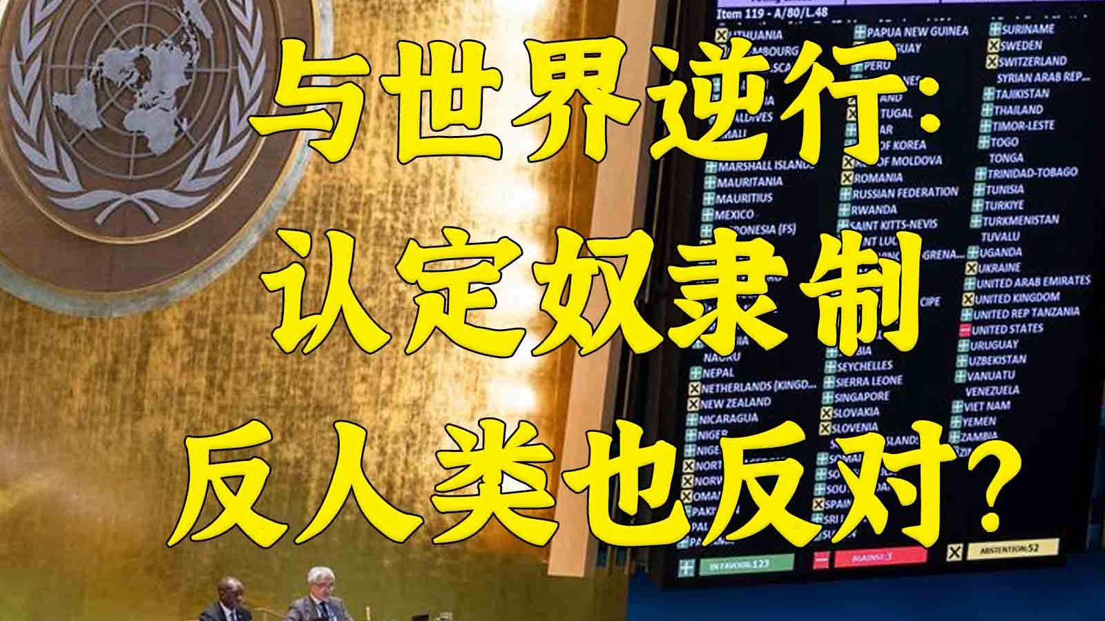 认定奴隶制为反人类？美以阿根廷投下唯三反对票