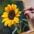 【丙烯画】【绘画教程】向日葵-Beauty of Sunflower  Acrylic Painting