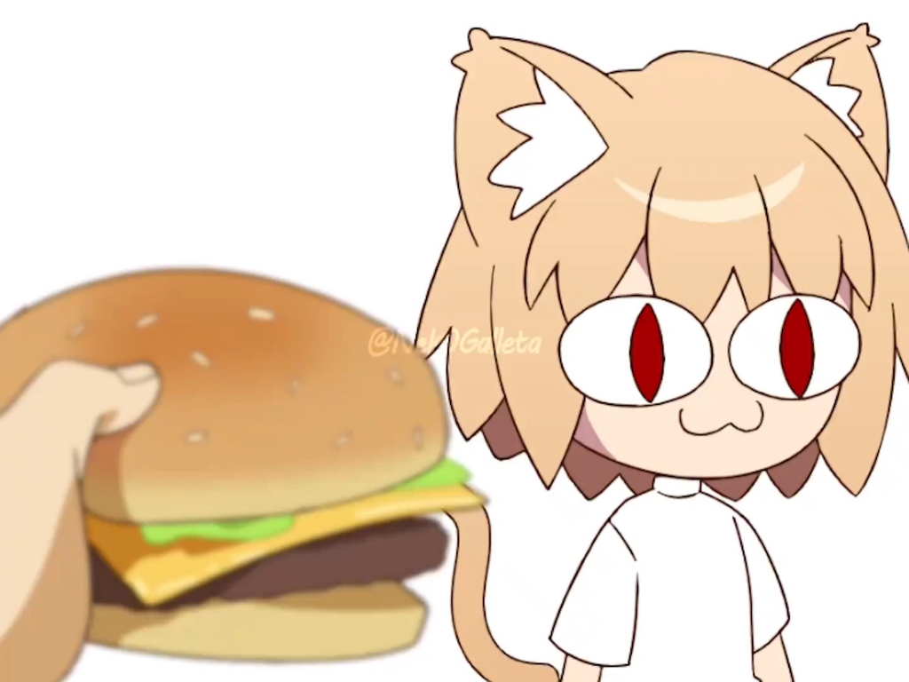 猫姬，你可以吃芝士汉堡