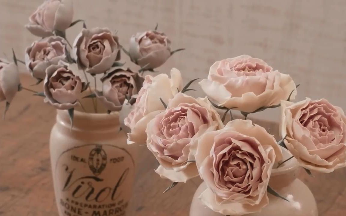 玫瑰制作篇 用超轻纸粘土做玫瑰花diy Clay Rose Wreathe 哔哩哔哩 つロ干杯 Bilibili