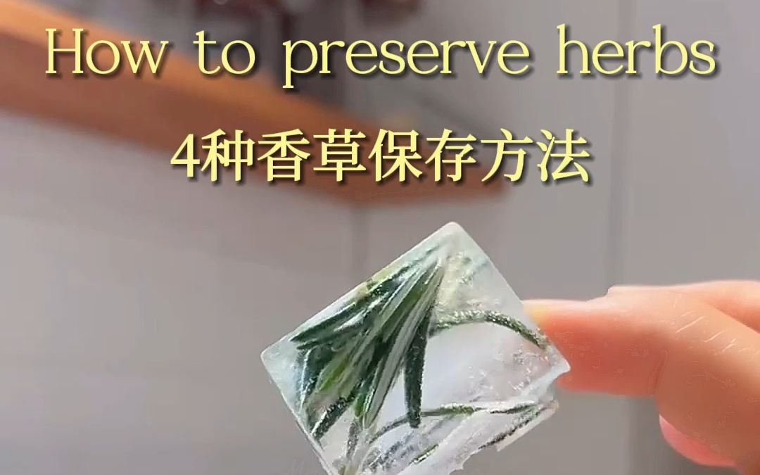 超长保鲜🍃4种香草保存方法 No.❶水培 * 适用于软香草 No.❷ 密封冷藏*适用于硬香草 No.❸ 冷冻保存 No.❹ 自制香草碎