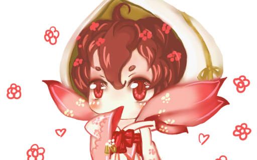 阴阳师 q版 桃花妖 粉嫩小萌妹