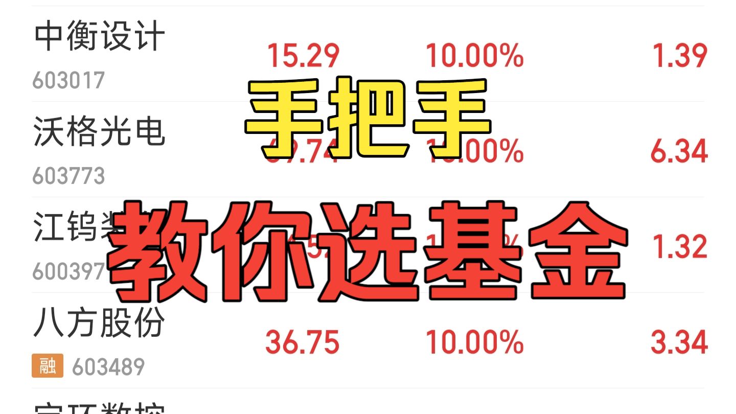 【深度干货】一个视频讲透基金怎么买？怎么选？核心方法以及选基铁律！零基础新手小白投资入门必看！