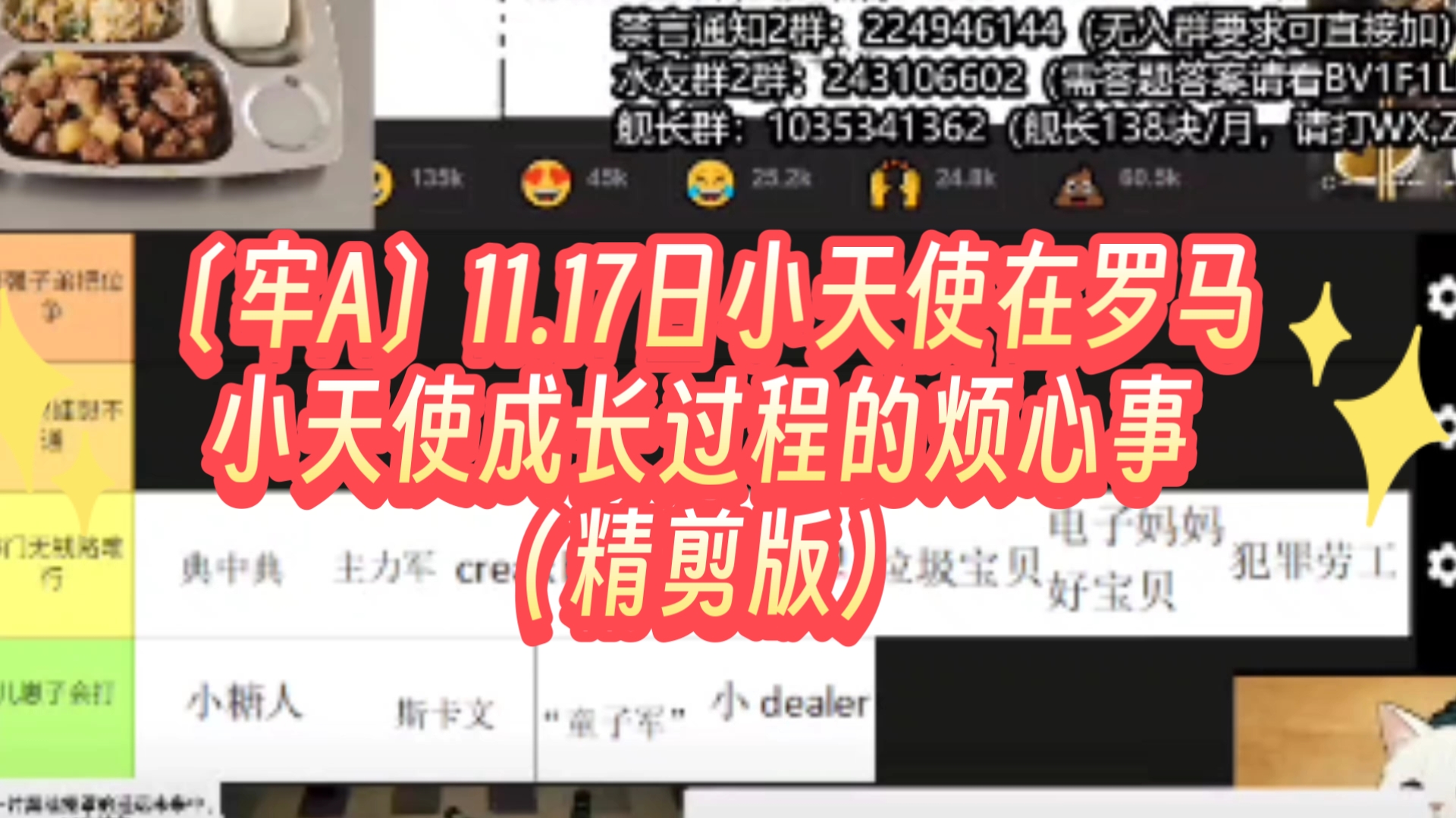 〔牢A〕11.17日小天使在罗马，小天使成长过程的烦心事，（精剪版）