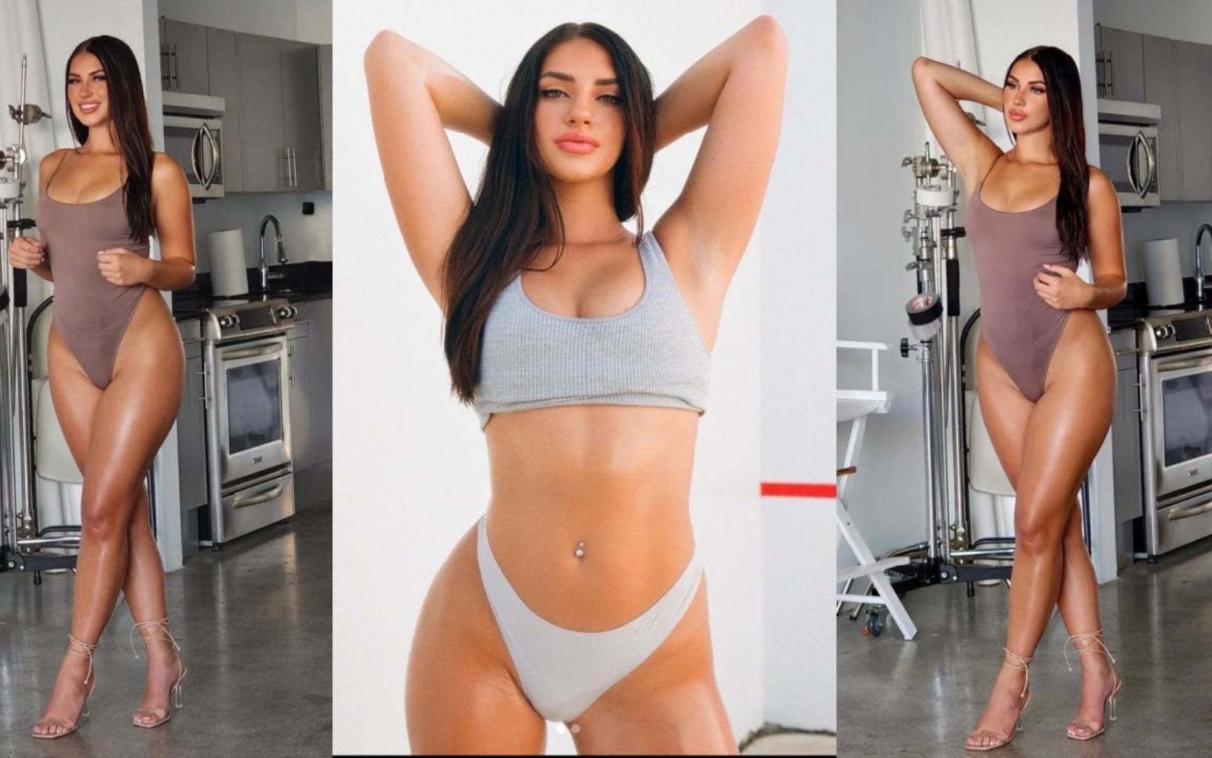 Beautiful Instagram model home butt and leg workout!