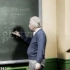 爱因斯坦在普林斯顿大学的教书影像