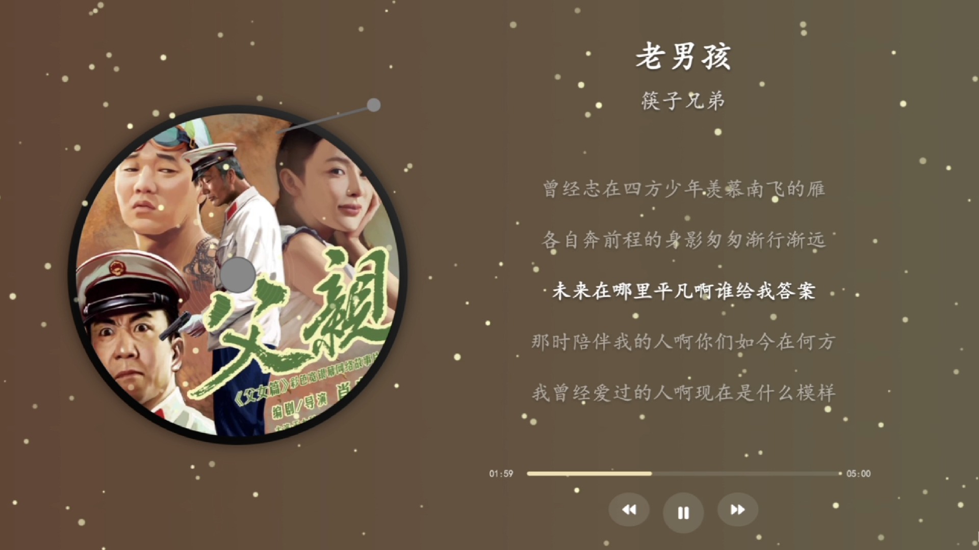【筷子兄弟《老男孩》】生活像一把无情刻刀 改变了我们模样