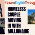 Learn English Through News 新闻学英语 (中字EngSub) [加州无家可归夫妇与百万富翁同居