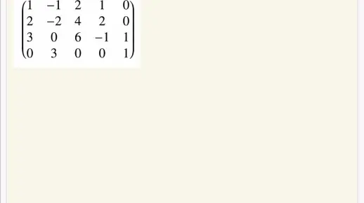 6分钟讲解矩阵如何化简为阶梯形和标准形