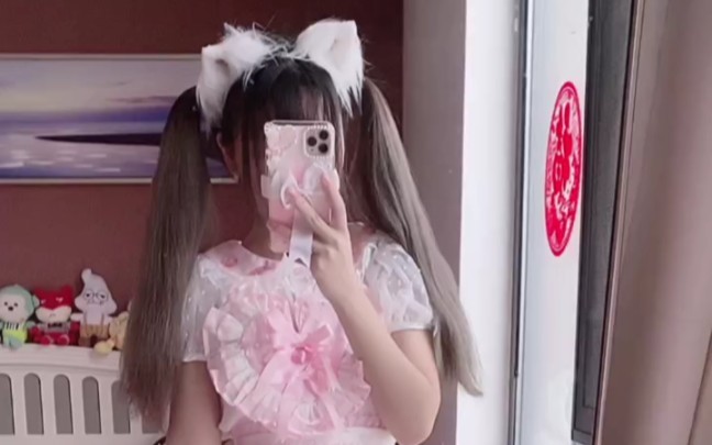 Pink Lolita with White Silk Knee High Absolute Son