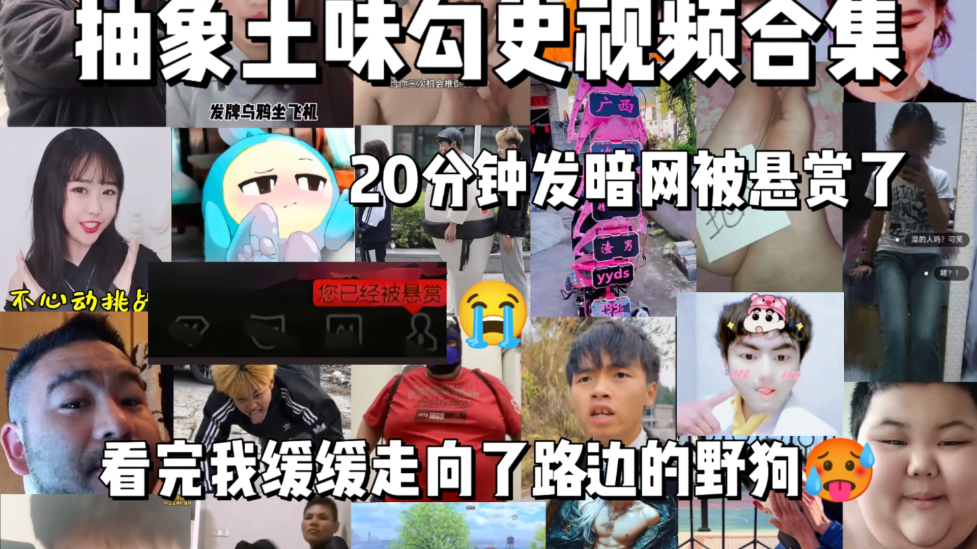 抽象土味勾史视频合集（99），20分钟发暗网被悬赏了，还说再发视频给我玛莎拉