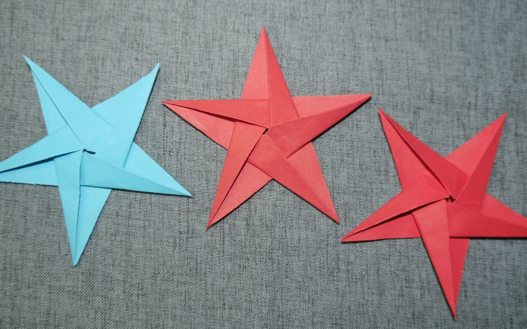 手工折纸立体星星，简单的立体四角星折法教程