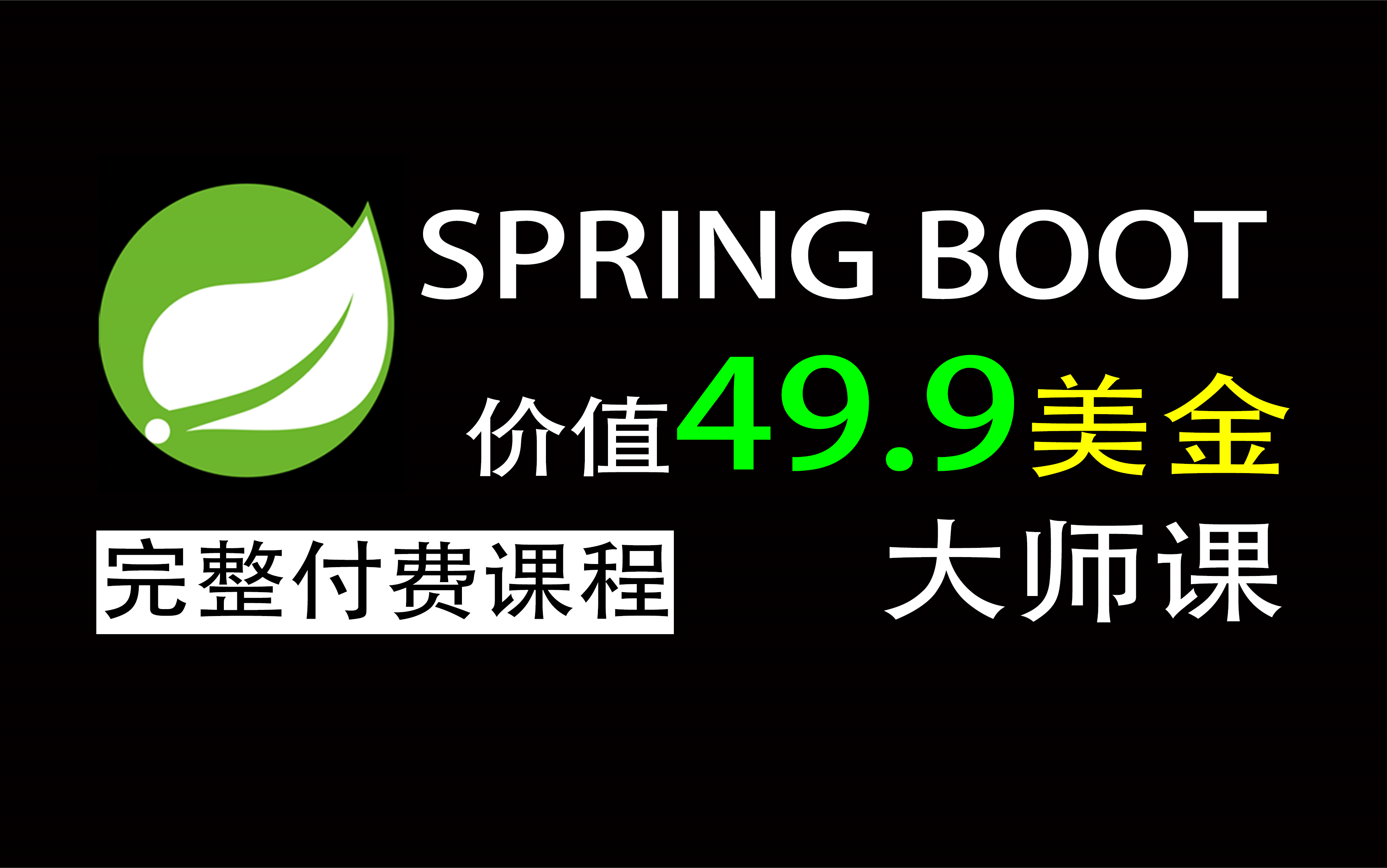 【Spring Boot】油管超过150万播放 Spring Boot 后端开发完整教程 付费部分