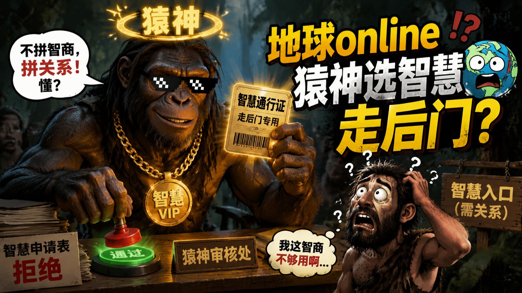 地球online猿神选智慧走后门？