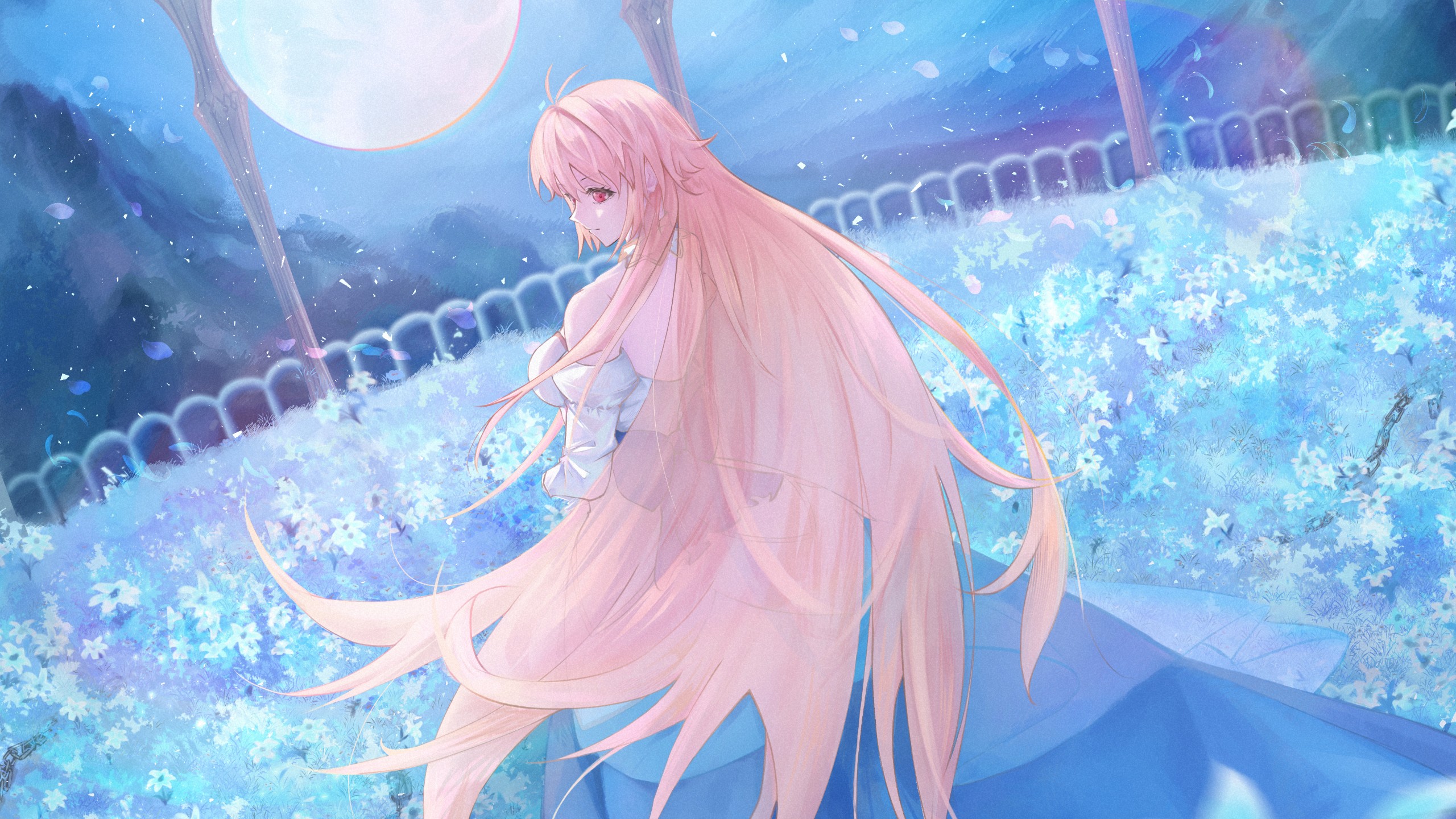 『无垢的月之华』月姬/爱尔奎特（绘画过程）