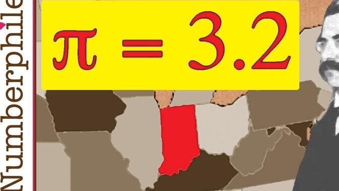 1897年中印第安纳圆周率法案中π=3.2(How Pi was nearly changed to 3.2) - Numberphile