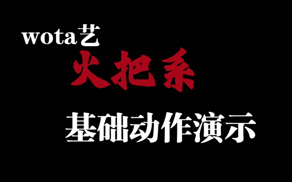 【WOTA艺】火把基础动作——演示