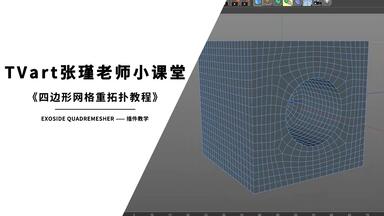 【TVart张瑾老师小课堂】——C4D<em class="keyword">插件</em> Exoside QuadRemesher  - 四边形网格模型<em class="keyword">重拓扑插件</em>教学