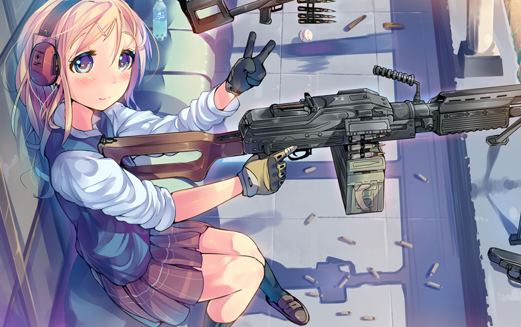 Girl with gun anime