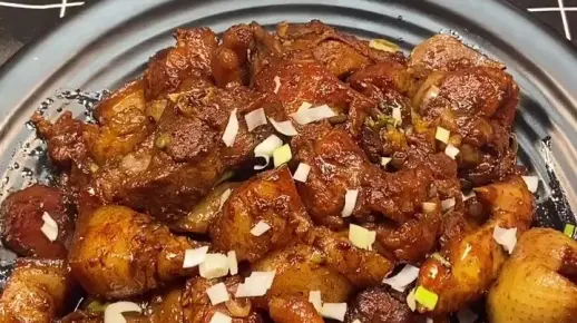 【美食教程】猪肉勾鸡、特别好吃、