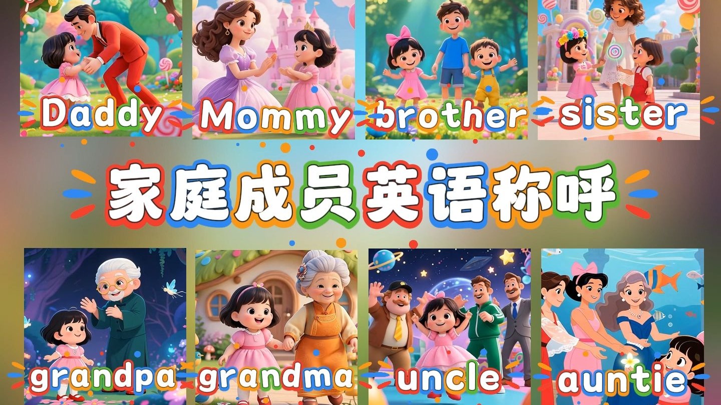 经典的英语儿歌顺口溜~家庭成员英语称呼