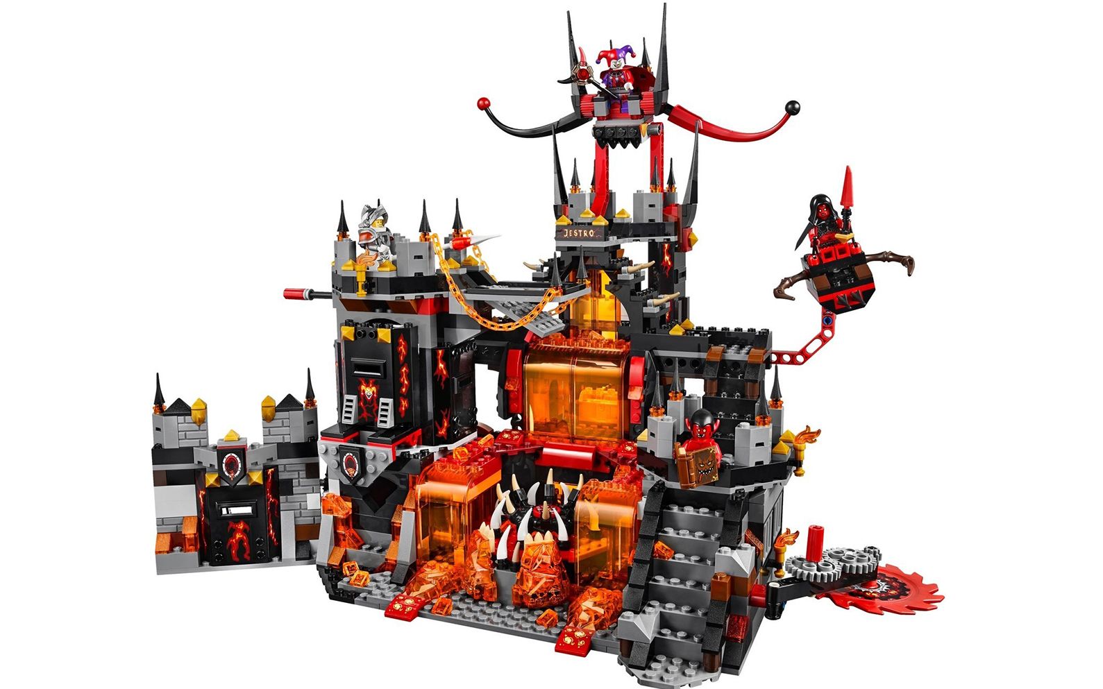 乐高lego70323未来骑士团小丑秘密熔岩指挥基地2016速拼评测