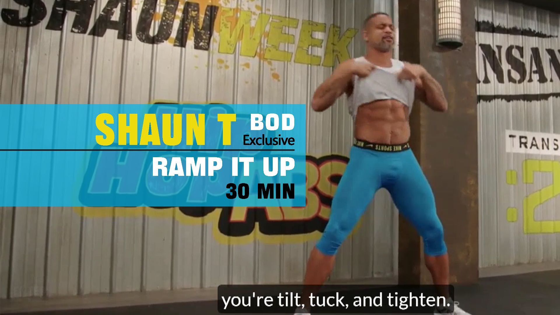熊T30分钟高强度综合训练 Shaun T BOD Exclusive-Ramp It Up Workout【英文字幕】全身有氧操HIIT燃脂运动减脂操